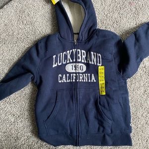 Lucky brand 7/8 navy blue hoodie